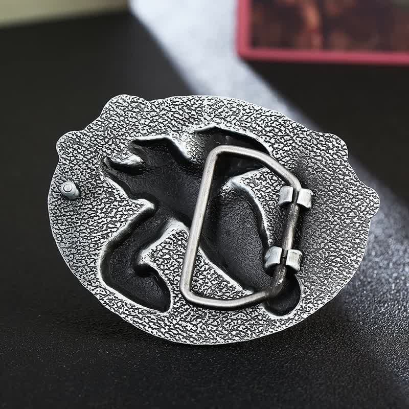Men's DIY Spreading Wings Eagle Freedom Buckle Leather Belt - image 1
