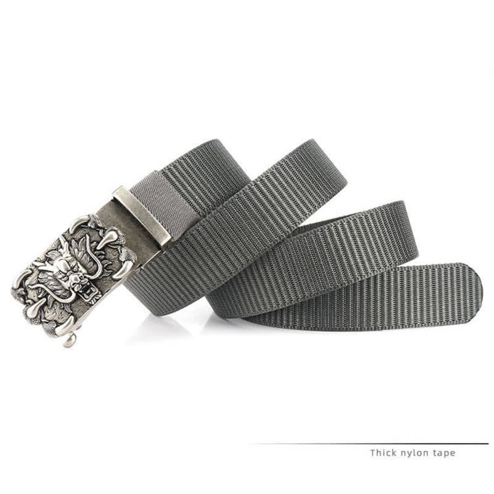 Men's Casual Dragon Decor Nylon Belt - image 6