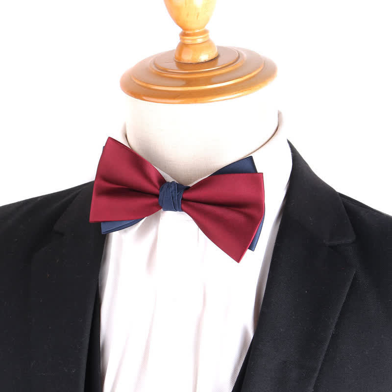 Men's Asymmetrical Two Tone Bow Tie - image 1