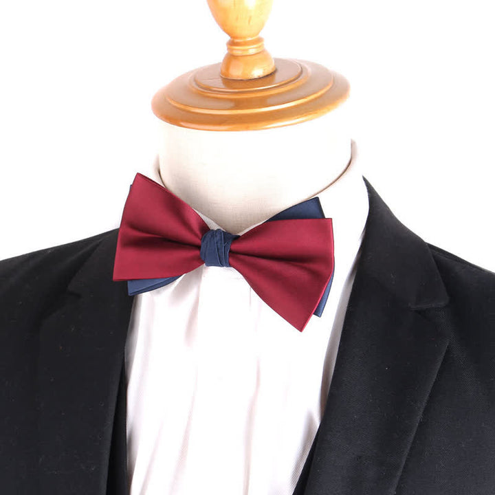 Men's Asymmetrical Two Tone Bow Tie - image 1