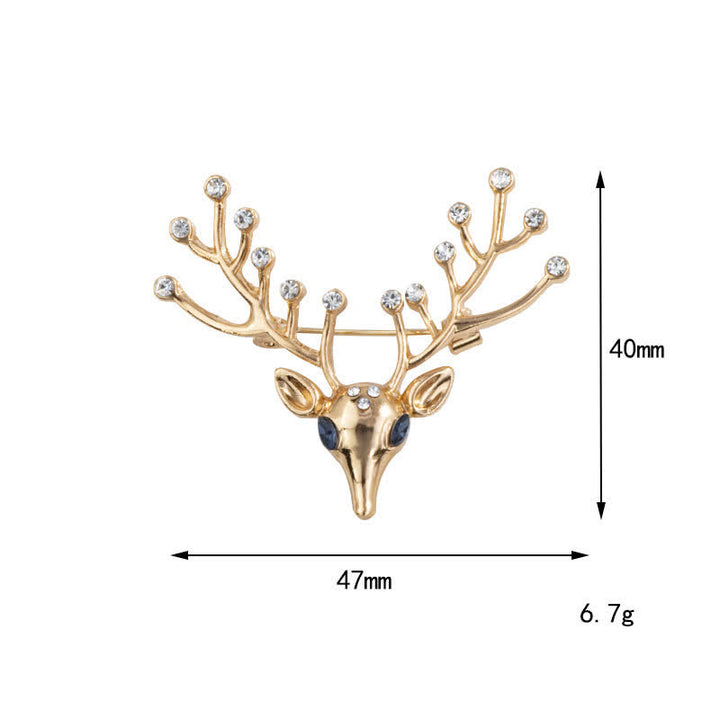 Men's Living Christmas Elk Brooch - image 5