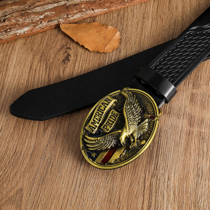 Men's American Pride Bald Eagle Leather Belt - image 9