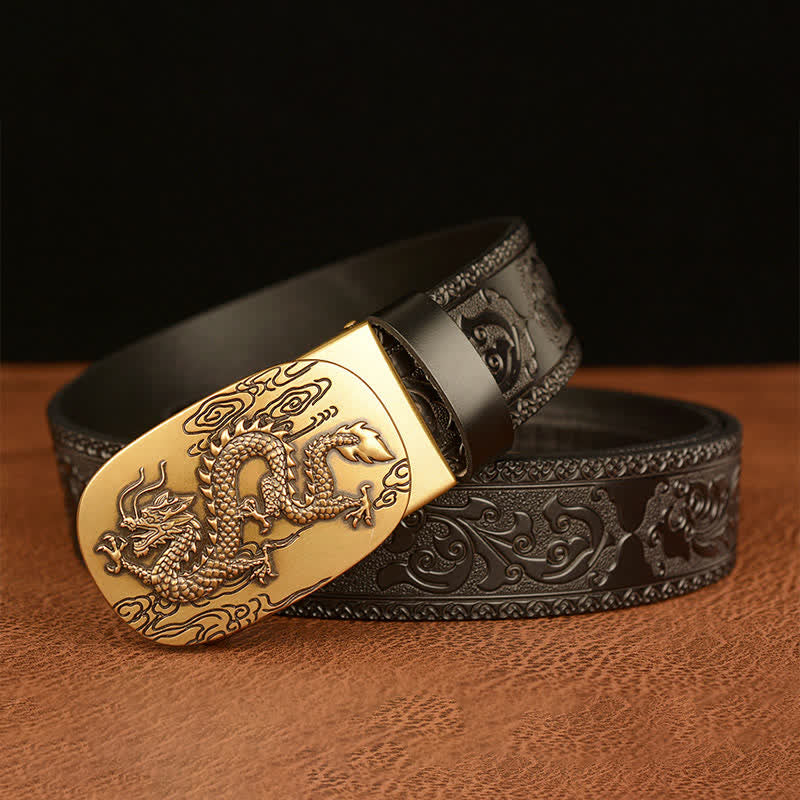 Men's Dragon Soaring In The Sky Leather Belt - image 11