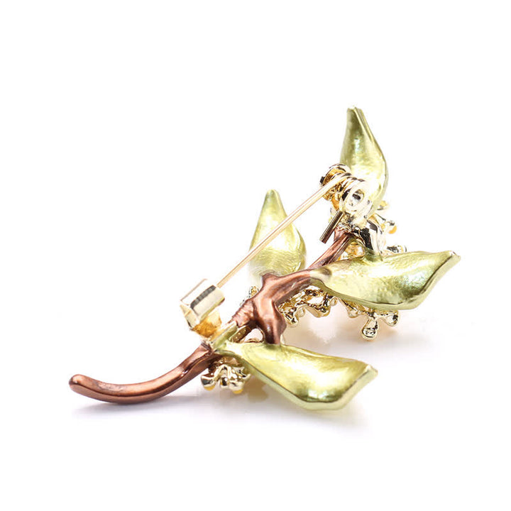 Women's Fragrans Leaves Branch Brooch - image 7
