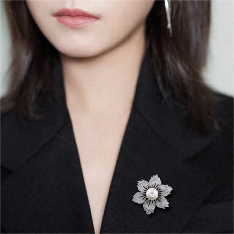 Women's Bright Pearl Luxury Bauhinia Brooch - image 9