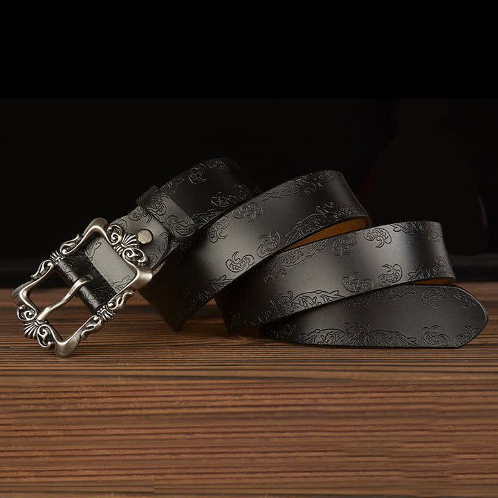 Women's Retro Floral Decorative Leather Belt - image 15