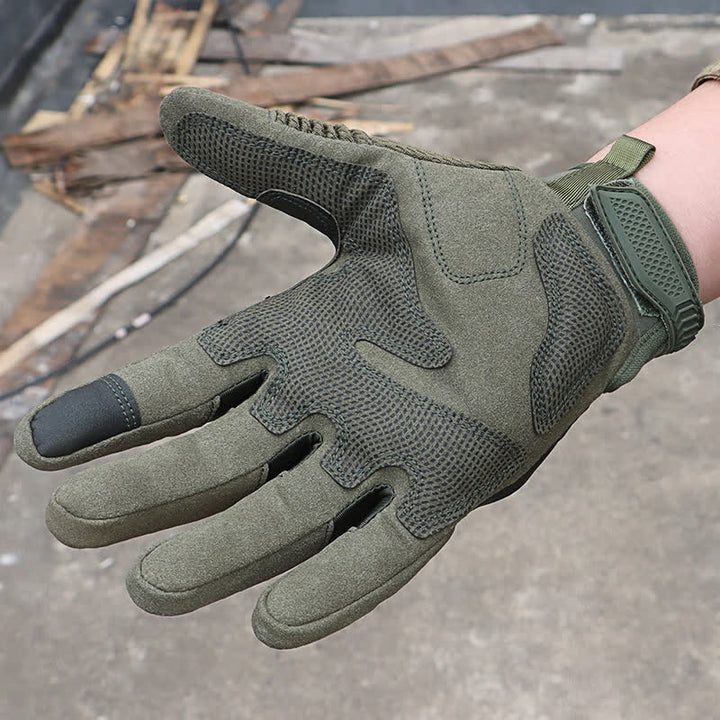 Rubber Hard Knuckle Touch Screen Tactical Gloves - image 9