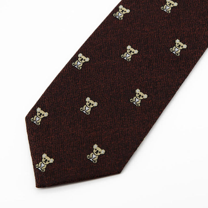 Men's Dark Coffee Lovely Yellow Koala Necktie - image 2