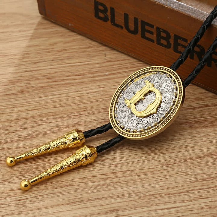 Western Cowboy Shirt Accessory Alphabet A To Z Bolo Tie - D - image 7