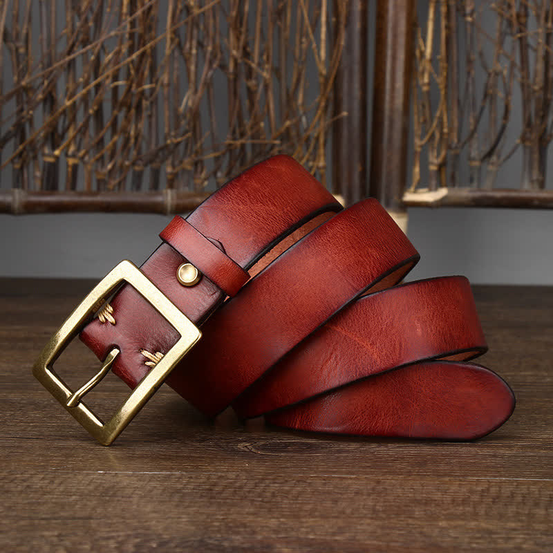 Men's Vintage Distressed Wrinkle Belt - image 9