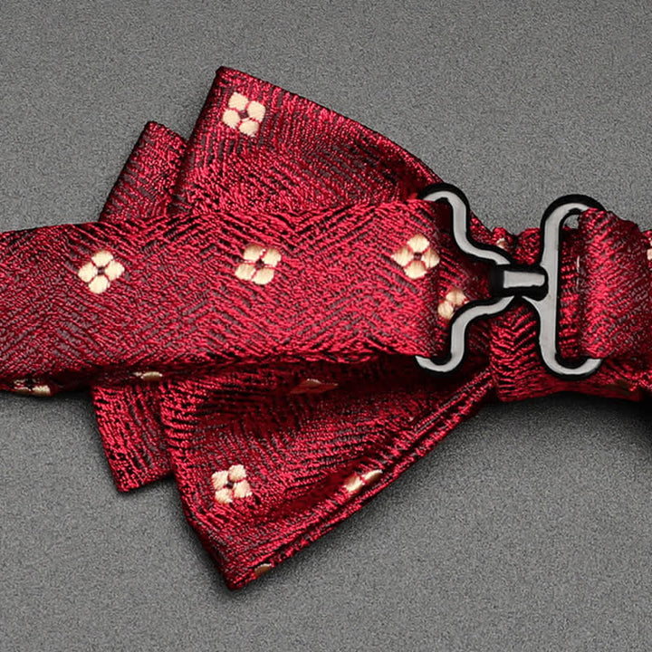 Men's Red Fragrant Tiny Flowers Bow Tie - image 4