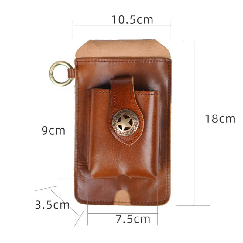 Star Magnetic Suction Leather Phone Belt Bag - image 6