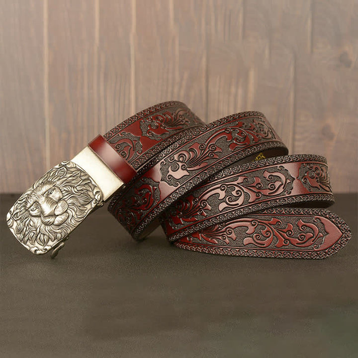 Men's Honor Male Lion Head Leather Belt - image 17
