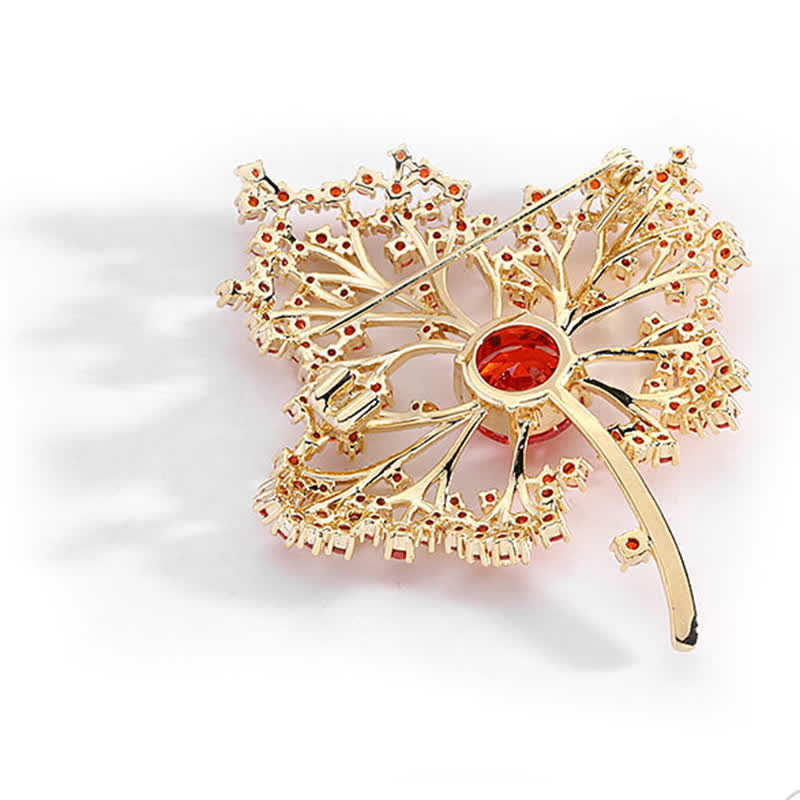 Women's Graceful Autumn Maple Brooch - image 5