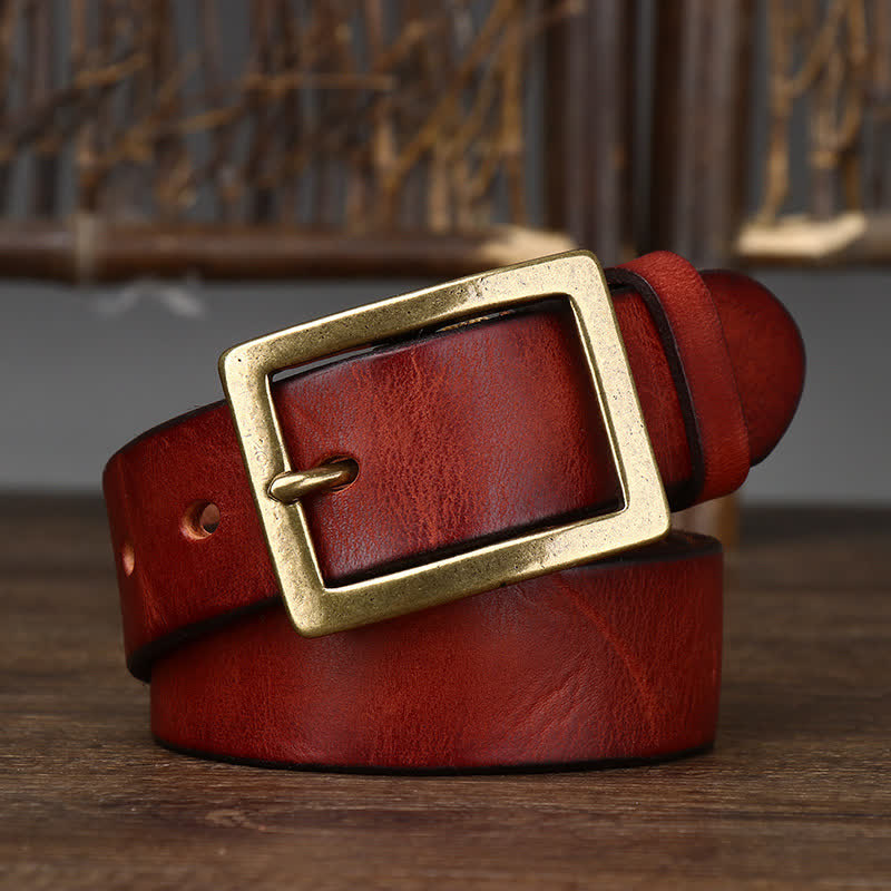 Men's Vintage Distressed Wrinkle Belt - image 8