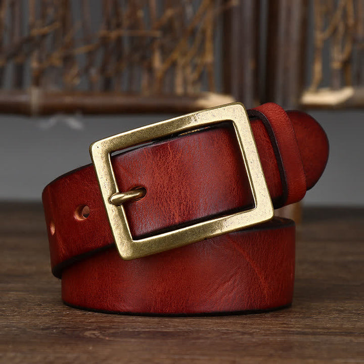 Men's Vintage Distressed Wrinkle Belt - image 8