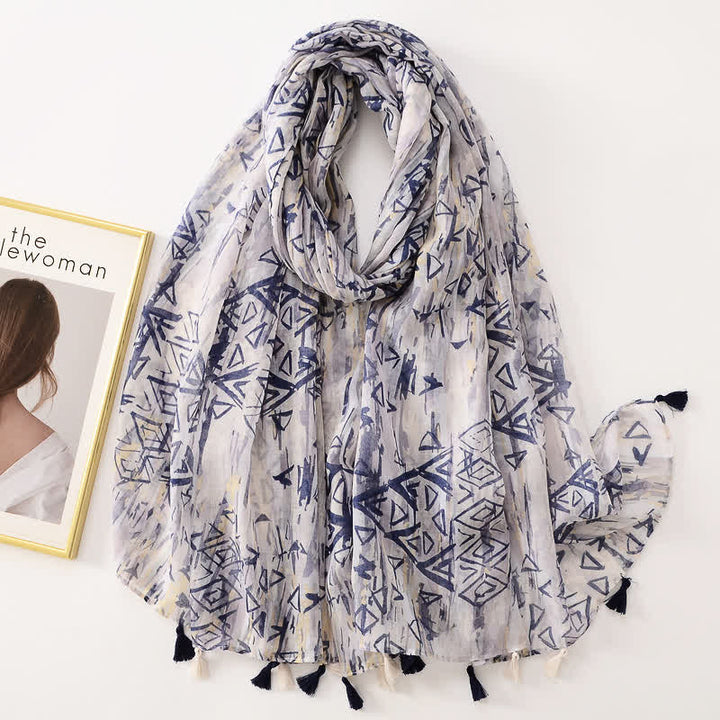 Women's Thin Lovely Butterfly Floral Tassel Scarf - Style #25 - image 30