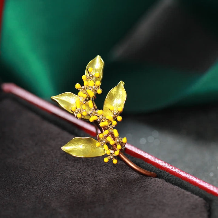 Women's Fragrans Leaves Branch Brooch - image 2