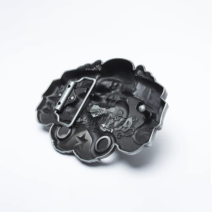 Men's Fancy Skull Gear Head Punk Leather Belt - image 6