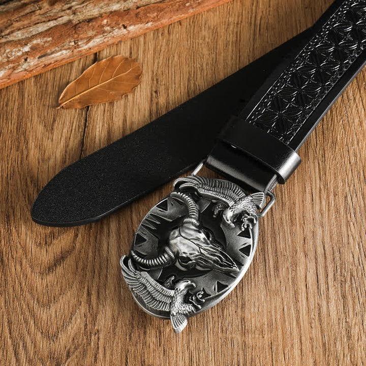 Men's Vintage Bull & Dual Eagles Leather Belt - image 17
