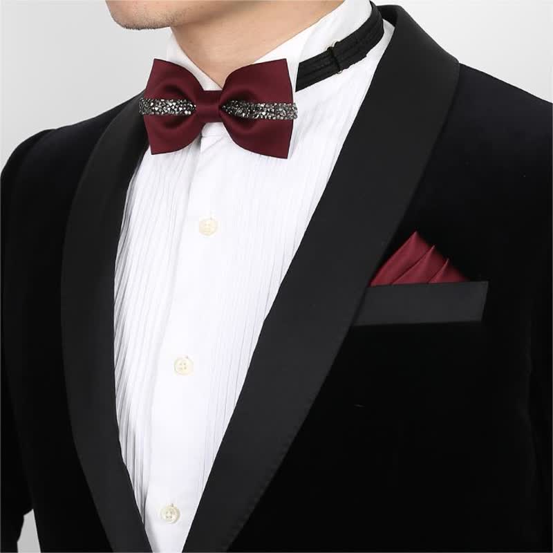 Men's Shining Chain Groom Bow Tie - image 1