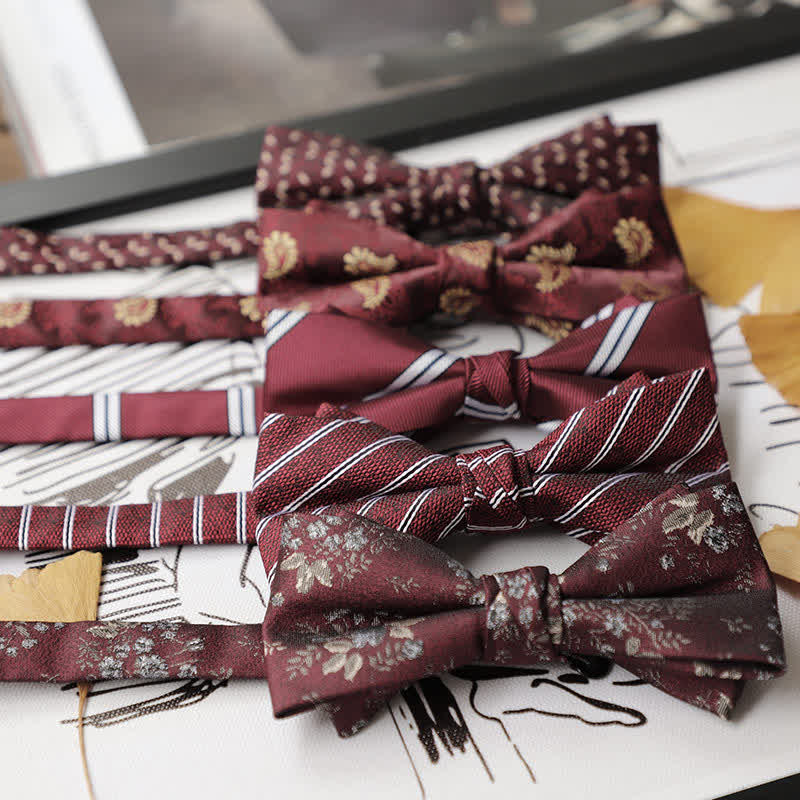 Men's Burgundy Series Gentleman Bow Tie - image 1