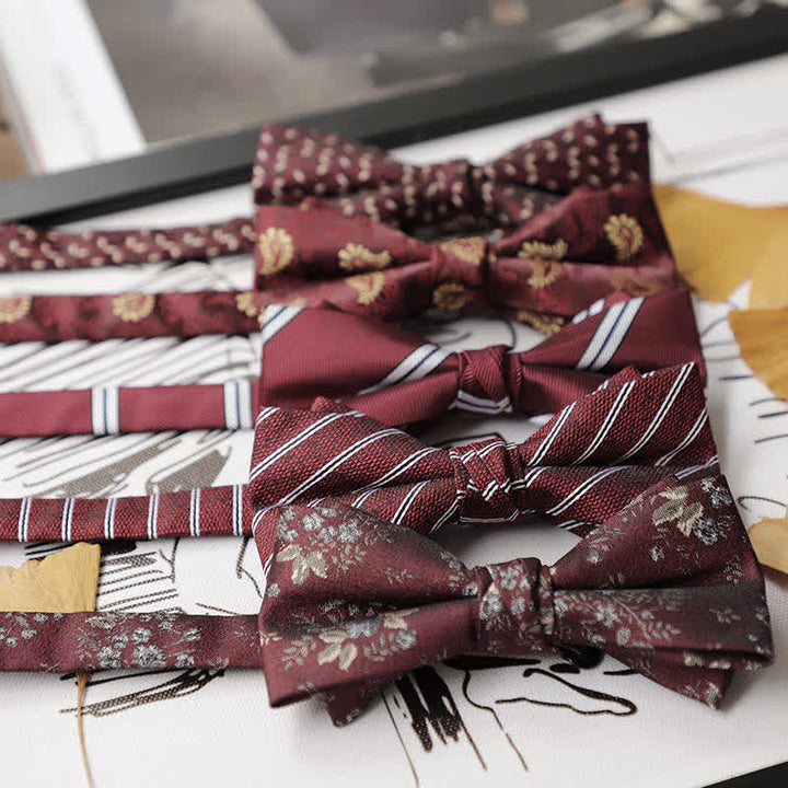 Men's Burgundy Series Gentleman Bow Tie - image 1