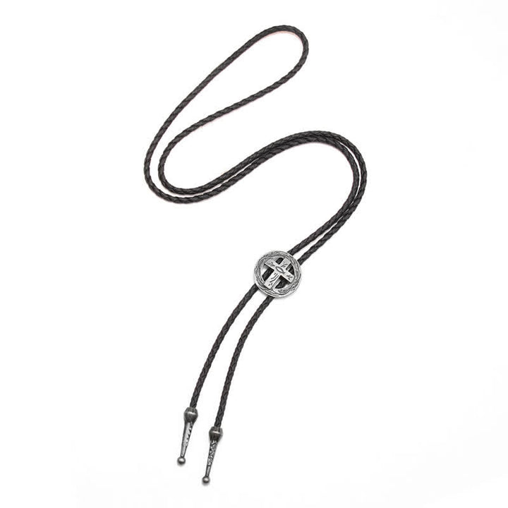 Retro Shirt Accessories Circle Cross Bolo Tie - image 10