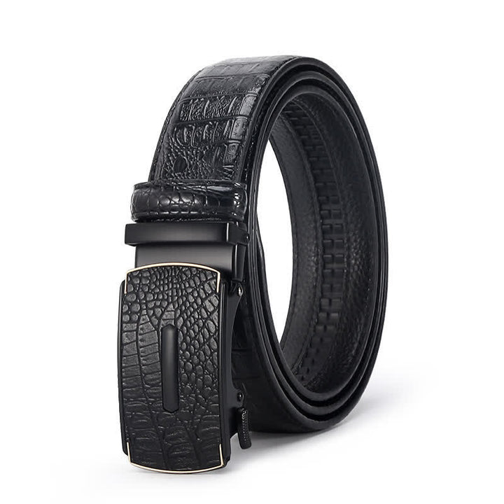 Men's Luxury Crocodile Skin Pattern Leather Belt - Style #7 - 44 - image 15