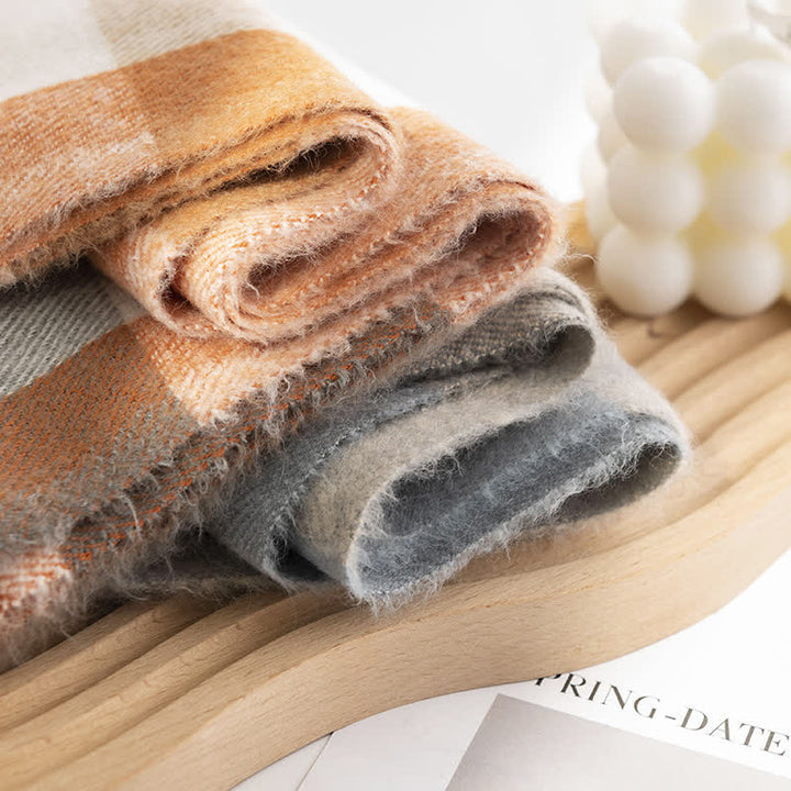Women's Classy Plaid Imitation Cashmere Scarf - image 6