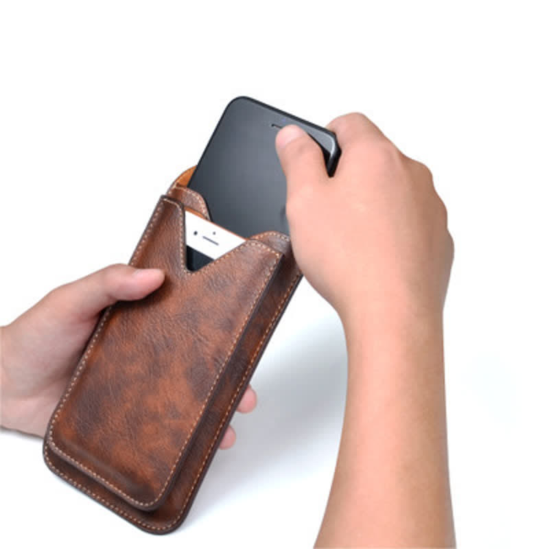 Magnetic Clip Double-layer Mobile Phone Case Belt Bag - image 5