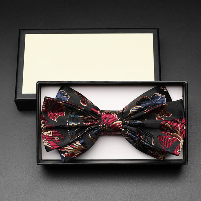 Men's Harmony Irises Cherry Blossom Floral Bow Tie - image 2