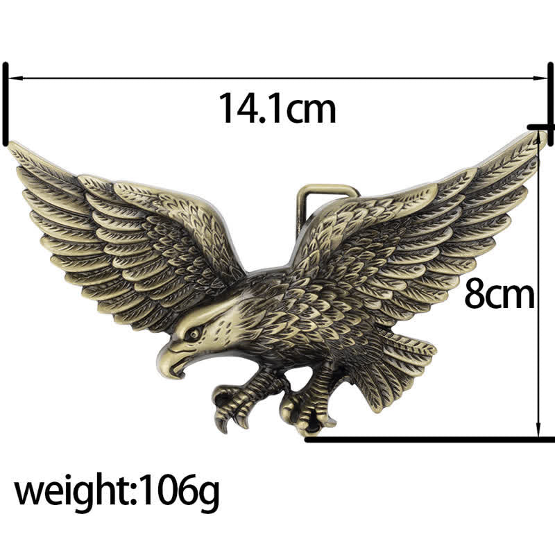 Men's Personality Large Flying Eagle Buckle Leather Belt - image 1