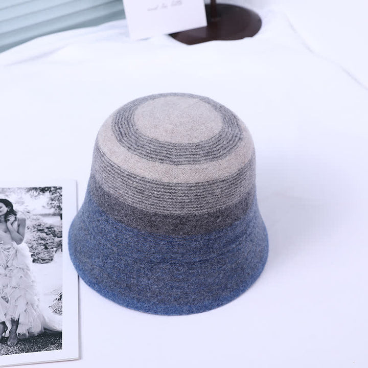 Women's Multicolored Stripes Color Block Bucket Hat - Blue - M (22 1/2"-22 7/8") - image 5
