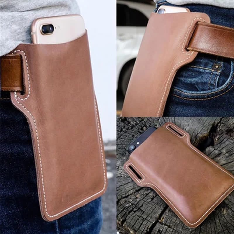 Mobile Phone Holster Leather Loop Case Belt Bag - image 11