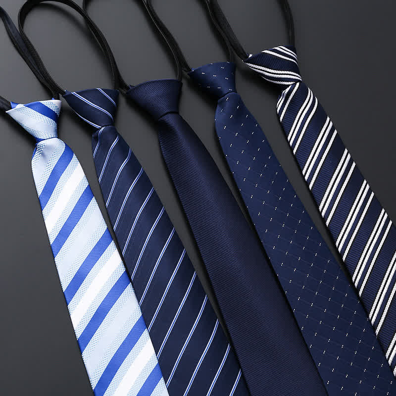 Men's Blue Series Zipper Tie Business Necktie - image 0