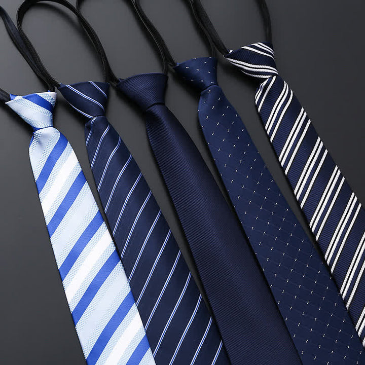 Men's Blue Series Zipper Tie Business Necktie - image 0