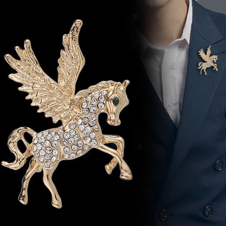 Men's Vintage Pegasus Wings Brooch - image 0