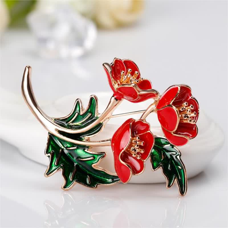 Unisex A Bunch Of Flower Poppy Brooch - image 5