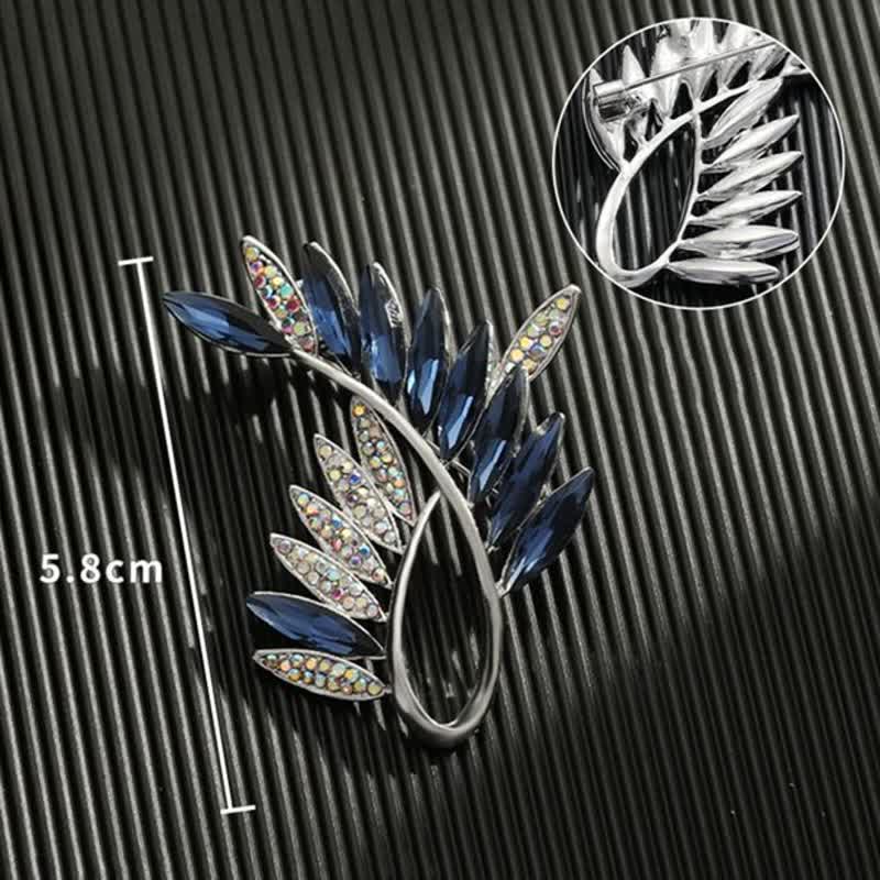 Women's Olive Branch Crystal Brooch - image 3