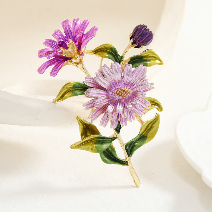Women's Creative Floral Daisy Brooch - Purple - image 8