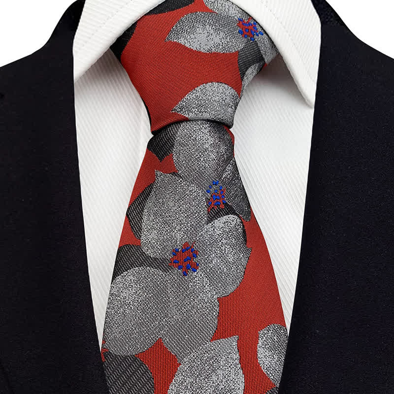 Men's Elegant Large Blossom Floral Necktie - image 9