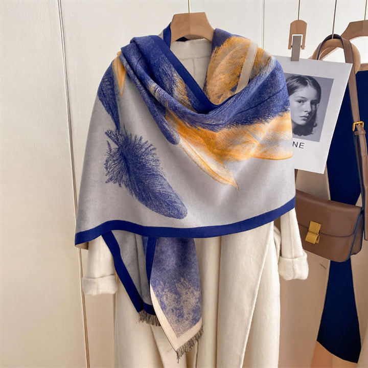 Women's Magnificent Scene Oil Painting Thickened Scarf - image 12