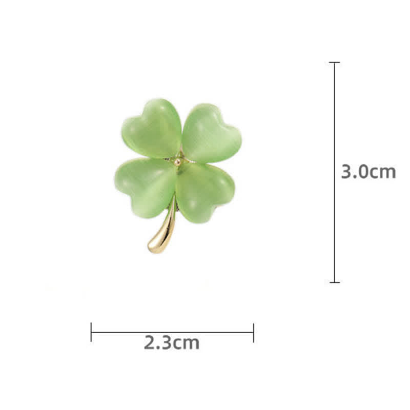 Women's Lucky Four-Leaf Clovers Brooch - image 4