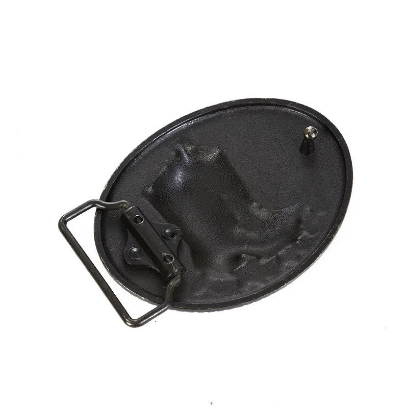 Men's DIY Cowboy Boots Buckle Leather Belt - image 1