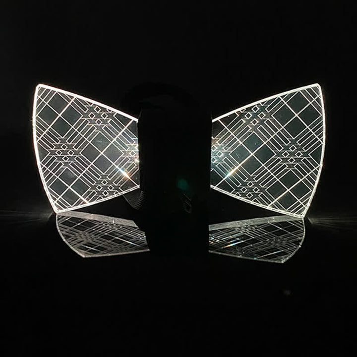 7 Colors Plaid Gentleman Luminous Acrylic Bow Tie - image 3