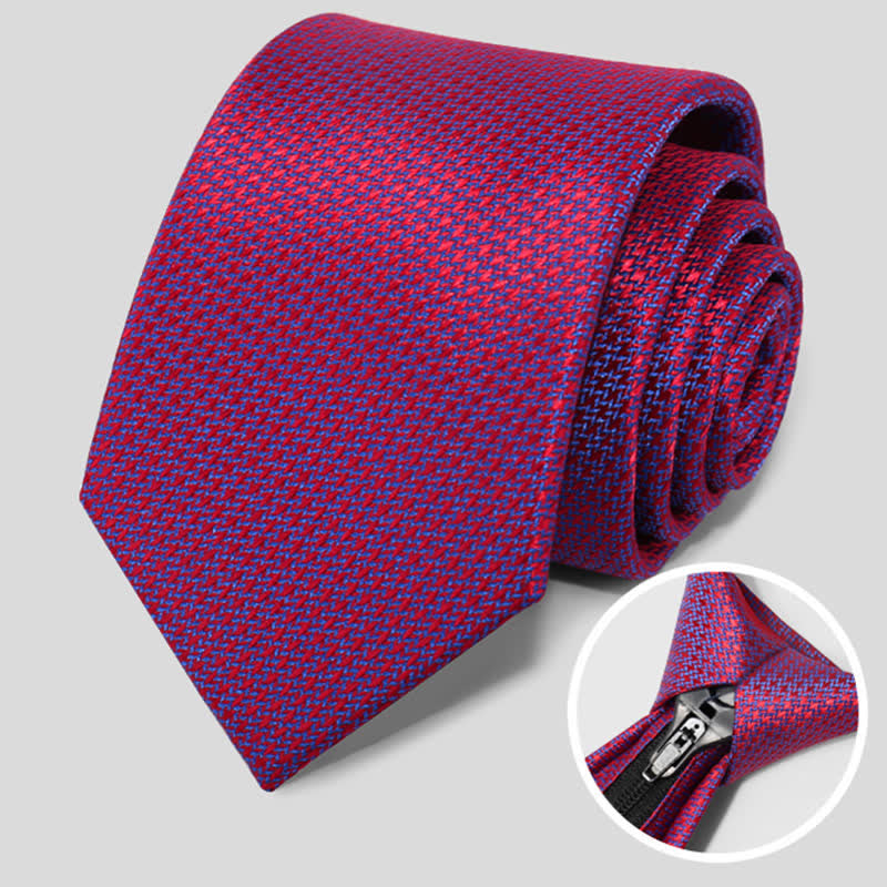 2Pcs Men's Noble Violet Red Gradient Necktie Set - image 6