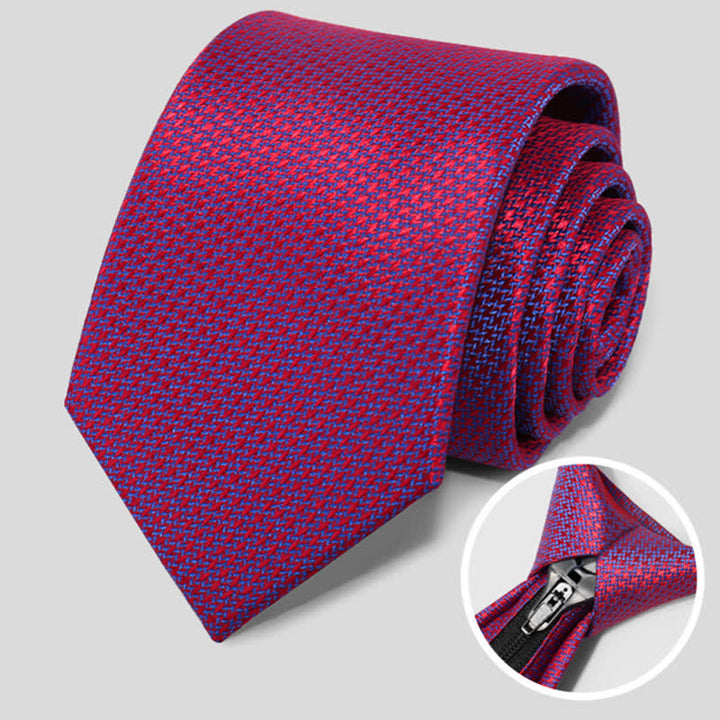 2Pcs Men's Noble Violet Red Gradient Necktie Set - image 6
