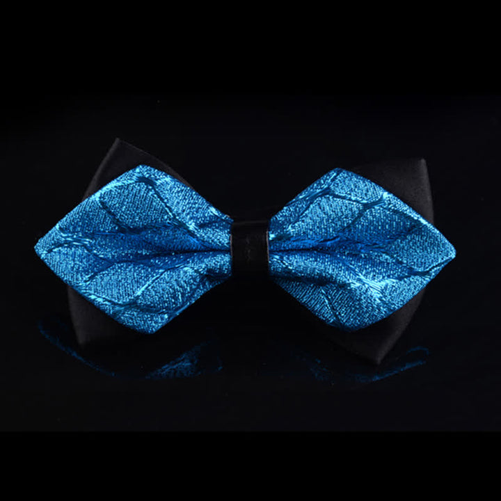 Men's Bling Diamond Pointy Tuxedo Bow Tie - Blue - image 3