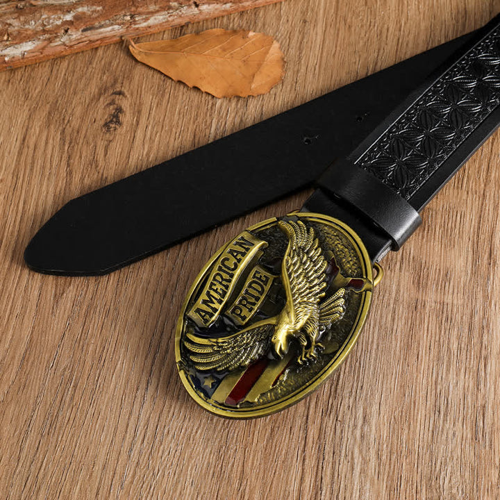 Men's American Pride Bald Eagle Leather Belt - image 7